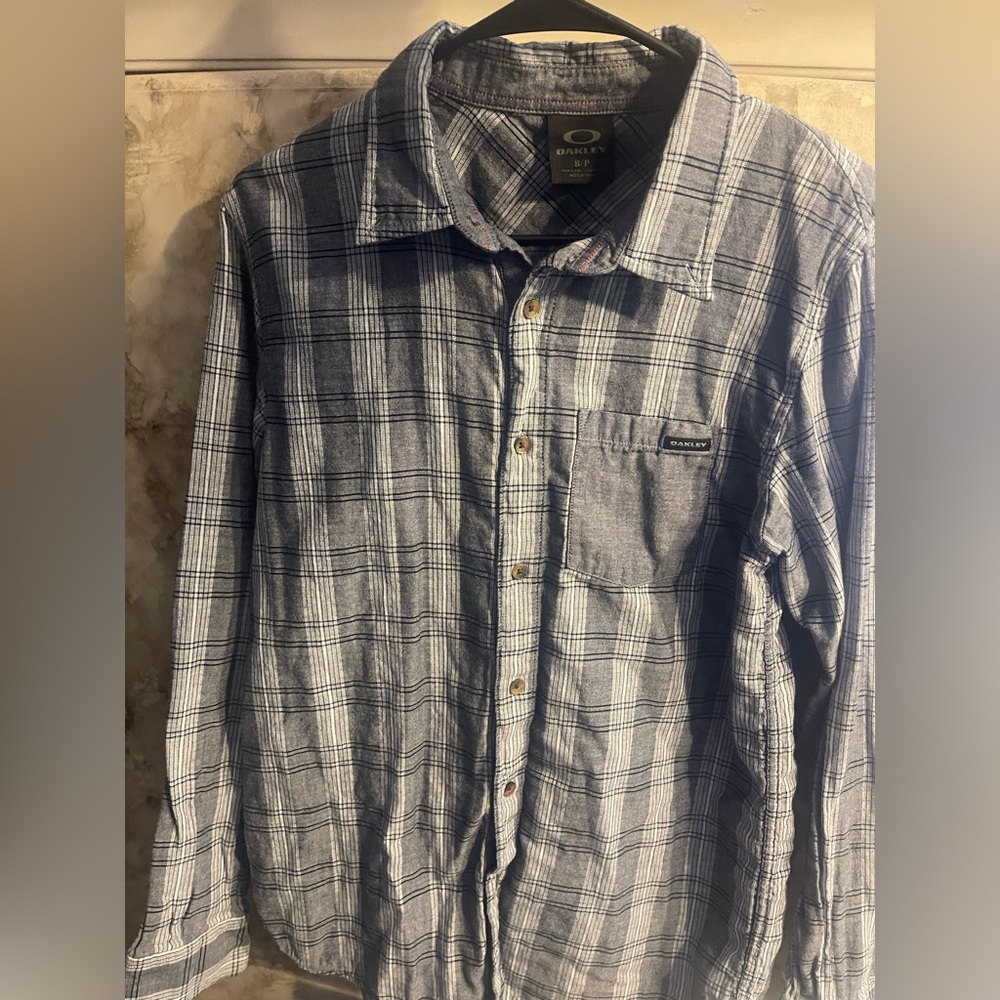Oakley Blue Plaid Shirt